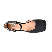 Journee Collection Lizaa Womens Square Closed Toe Block Heel Pumps