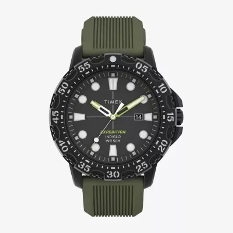 Timex Mens Green Strap Watch Tw4b25400jt