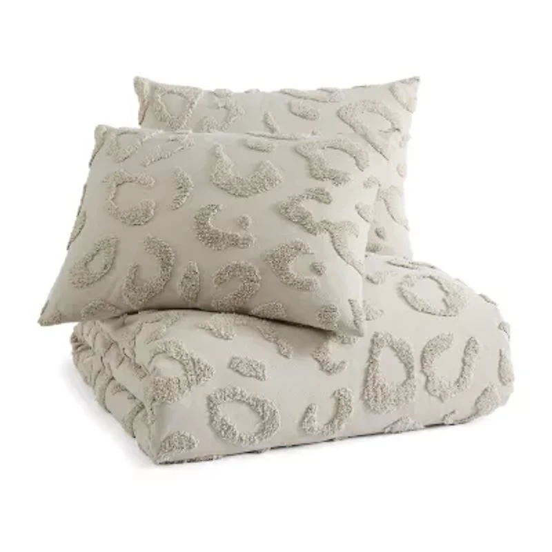 CHF Chenille Leopard Midweight Comforter Set