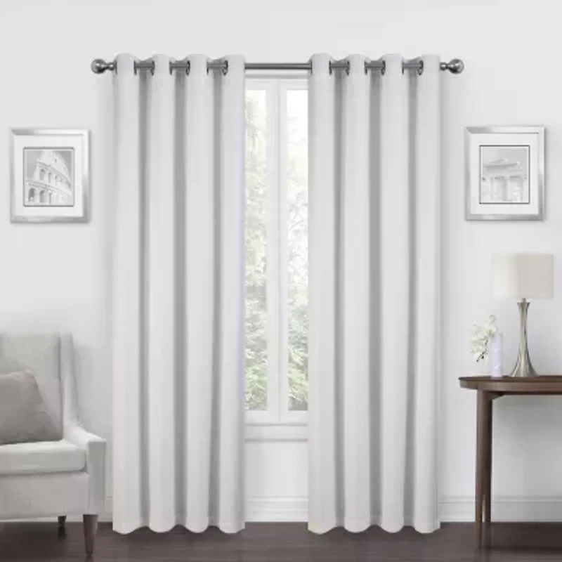 Max Blackout Alexandria Grommet Top Energy Saving 100% Single Curtain Panel