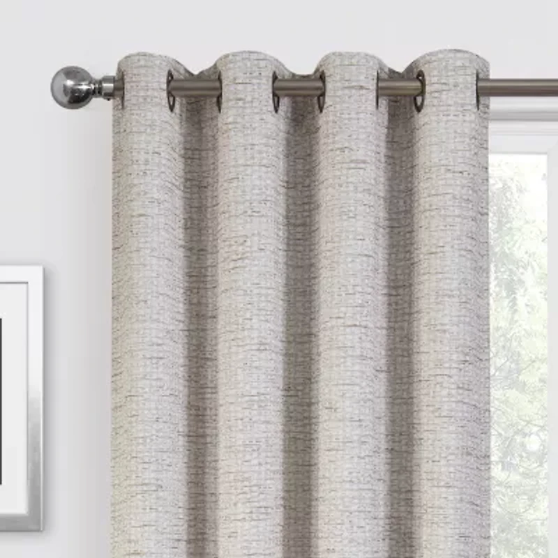 Max Blackout Alexandria Grommet Top Energy Saving 100% Single Curtain Panel