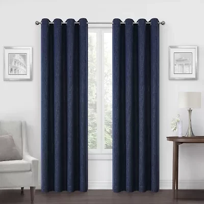 Max Blackout Campbell Grommet Top Energy Saving 100% Single Curtain Panel