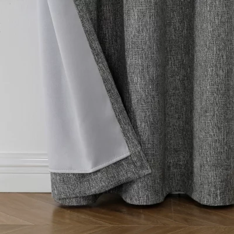 Max Blackout Campbell Grommet Top Energy Saving 100% Single Curtain Panel