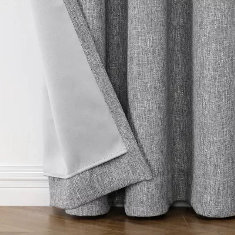 Max Blackout Campbell Grommet Top Energy Saving 100% Single Curtain Panel