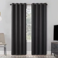 Sun Zero Orleans Grommet Top Energy Saving 100% Blackout Single Curtain Panel