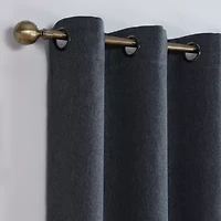 Sun Zero Orleans Grommet Top Energy Saving 100% Blackout Single Curtain Panel