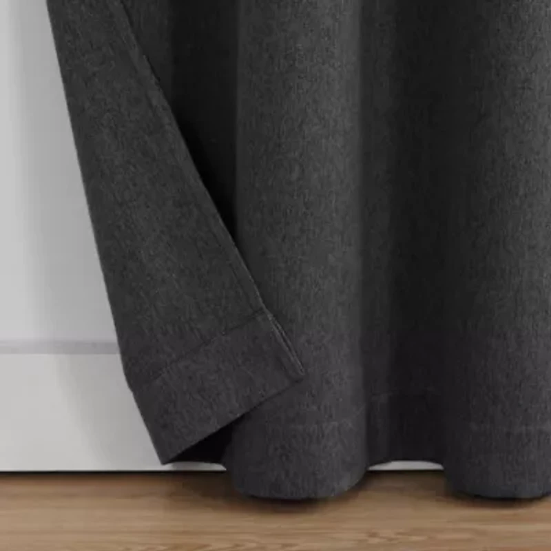 Sun Zero Orleans Grommet Top Energy Saving 100% Blackout Single Curtain Panel