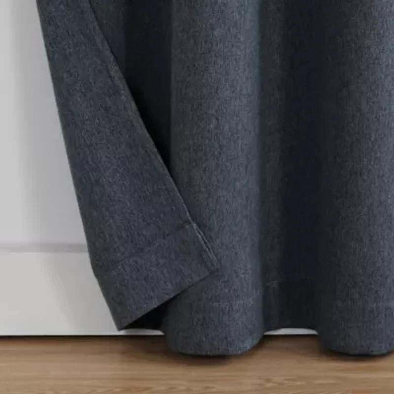 Sun Zero Orleans Grommet Top Energy Saving 100% Blackout Single Curtain Panel