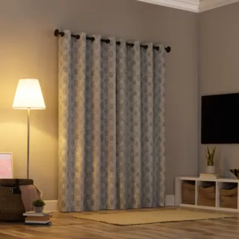 Sun Zero Delfina Grommet Top Energy Saving 100% Blackout Single Curtain Panel