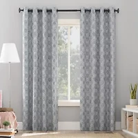 Sun Zero Delfina Grommet Top Energy Saving 100% Blackout Single Curtain Panel