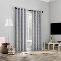 Sun Zero Delfina Grommet Top Energy Saving 100% Blackout Single Curtain Panel