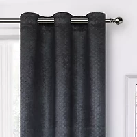 Regal Home Rimon Grommet Top Embossed Blackout Set of 2 Curtain Panel