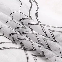 Regal Home Layla Matte Grommet Top Embroidered Sheer Set of 2 Curtain Panel