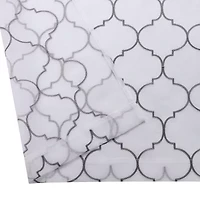 Regal Home Mavrick Matte Grommet Top Embroidered Sheer Set of 2 Curtain Panel