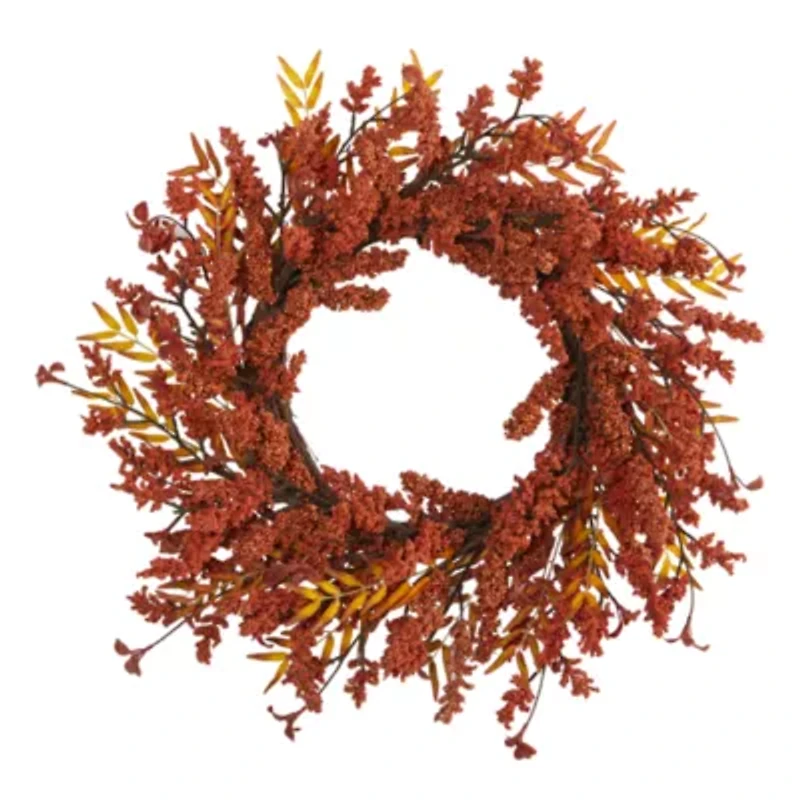 Nearly Natural Harvest Berry Wreath