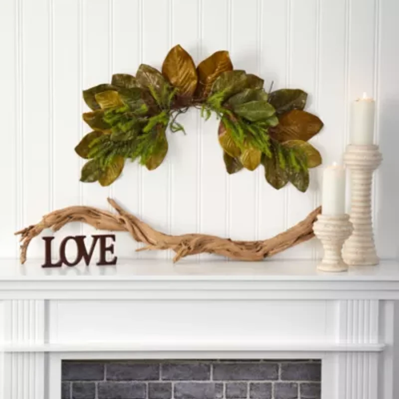 Nearly Natural Fall Magnolia Artificial Swag