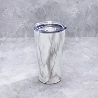 Cambridge 20oz White Marble Highball Tumbler