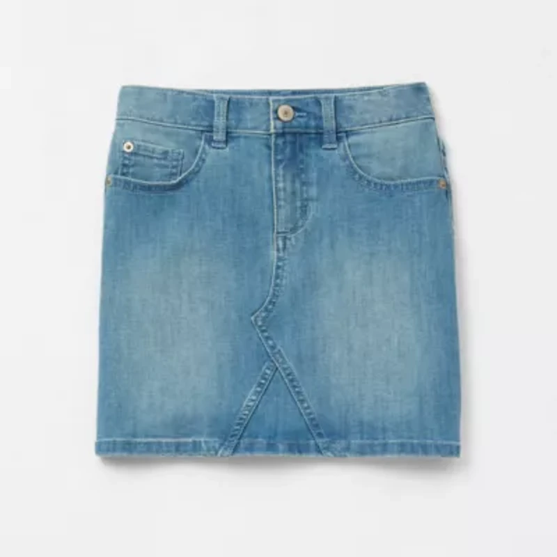Thereabouts Little & Big Kid Girls Adjustable Waist Midi Denim Skirt