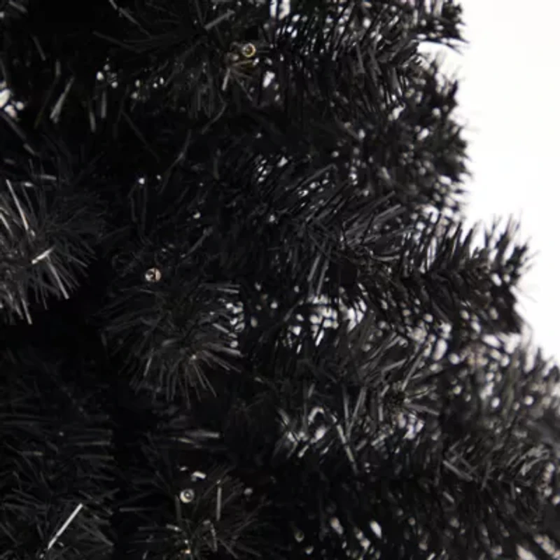 Nearly Natural 3 Foot Black Faux With Lights Halloween Tree