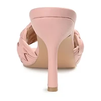 Journee Collection Raquelah Womens Round Open Toe Stiletto Heel Pumps