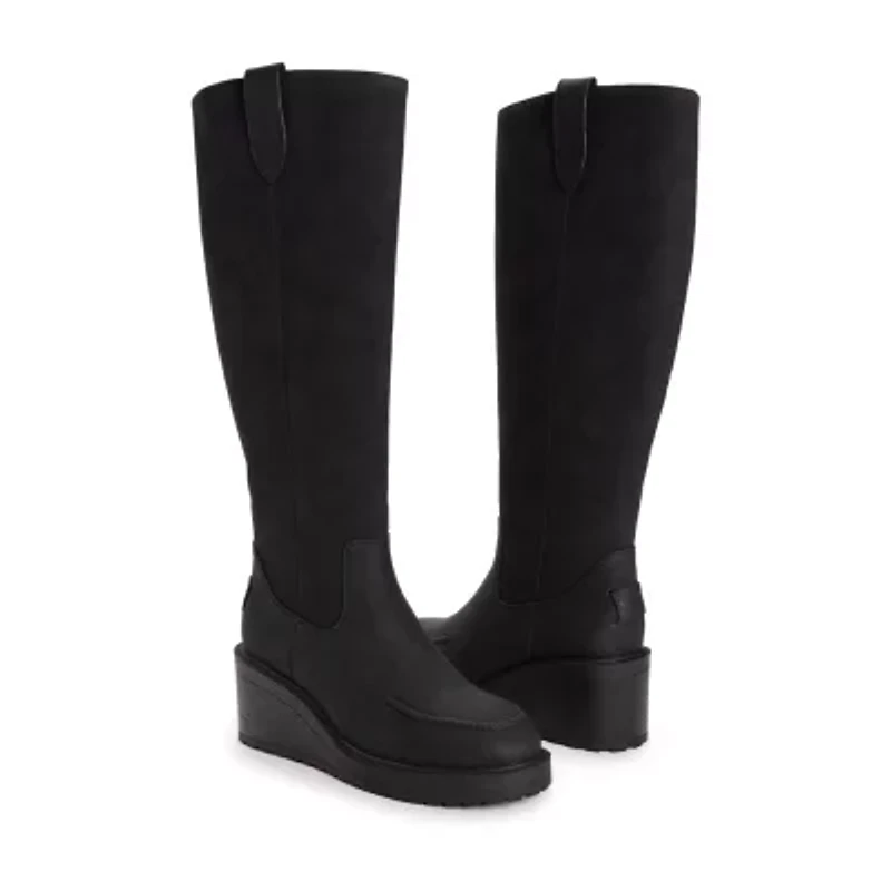 Muk Luks Womens Sloane Wedge Heel Dress Boots