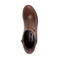 Muk Luks Womens Lucy Lucia Stacked Heel Booties