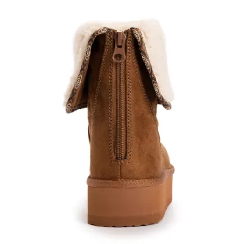 Muk Luks Womens Amelia Flat Heel Winter Boots