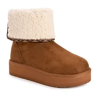 Muk Luks Womens Amelia Flat Heel Winter Boots