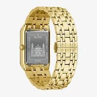 Bulova Our Lady Of Guadalupe / Nuestra Señora De Guadalupe Mens Diamond Accent Gold Tone Stainless Steel Bracelet Watch 97d120lg