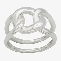 Sparkle Allure Open Womens 5.5MM Pure Silver Over Brass Knot Band