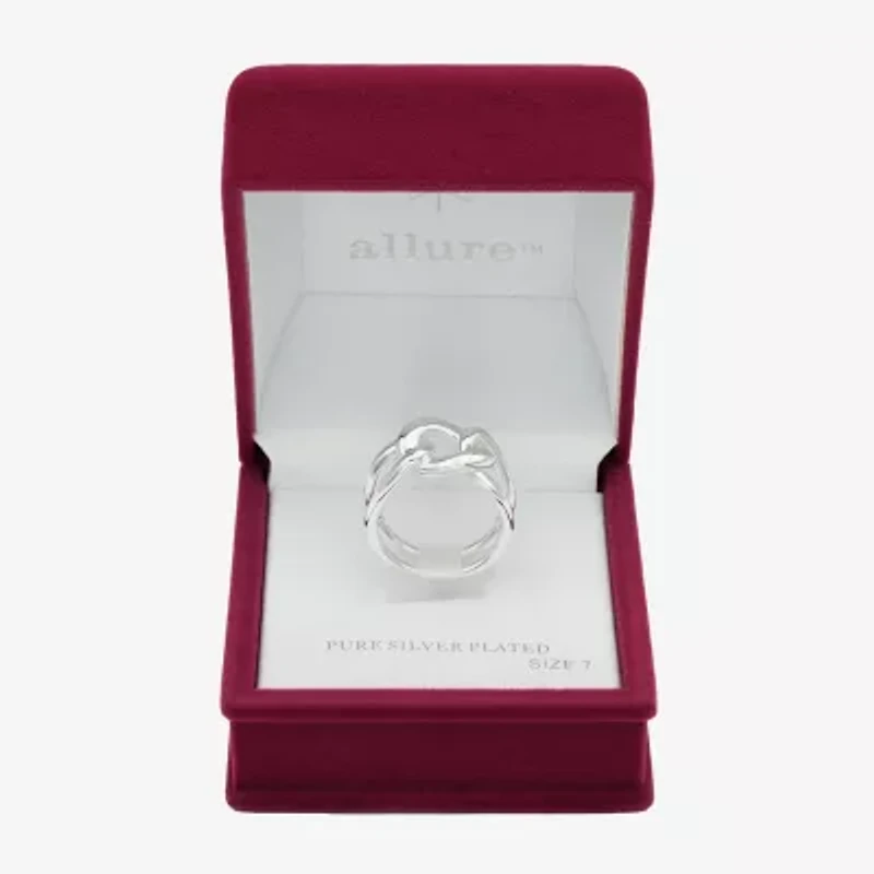 Sparkle Allure Open Womens 5.5MM Pure Silver Over Brass Knot Band