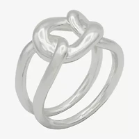 Sparkle Allure Open Womens 5.5MM Pure Silver Over Brass Knot Band