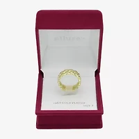 Sparkle Allure Braided Womens 7.5MM 14K Gold Over Brass Band