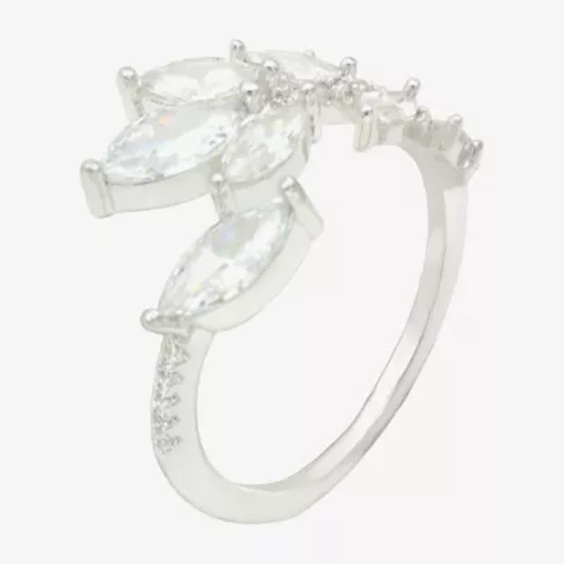 Sparkle Allure Wrap Womens Cubic Zirconia Pure Silver Over Brass Bypass  Band