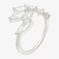 Sparkle Allure Wrap Womens Cubic Zirconia Pure Silver Over Brass Bypass  Band