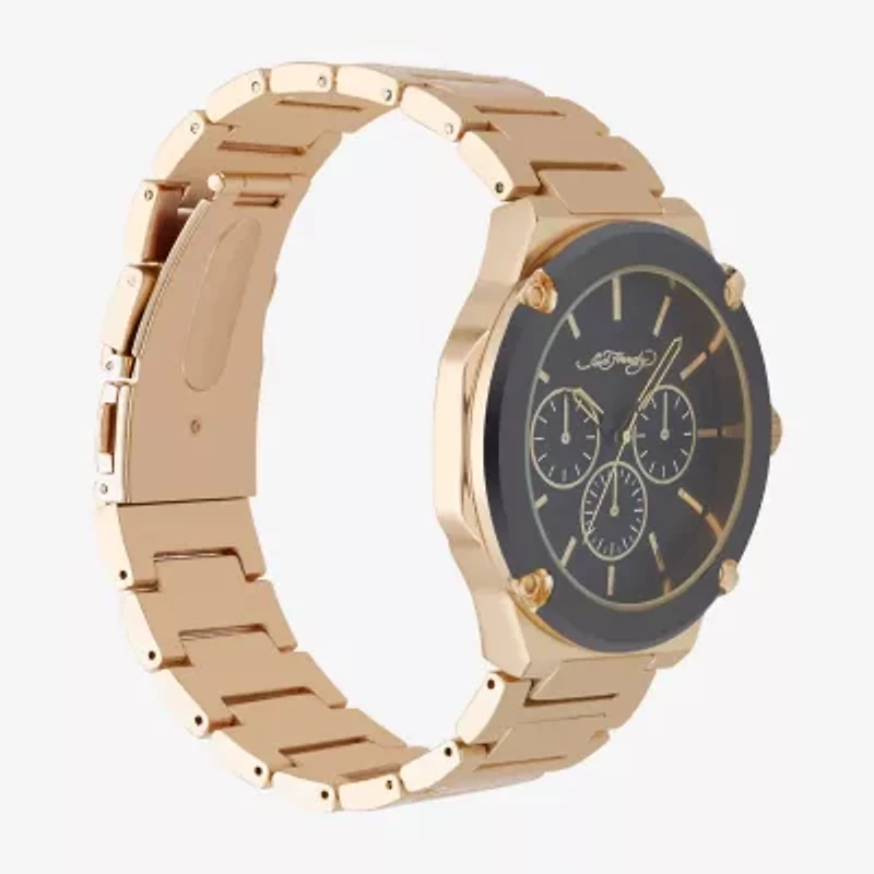 Ed Hardy Mens Gold Tone Bracelet Watch 50440g-42-G27