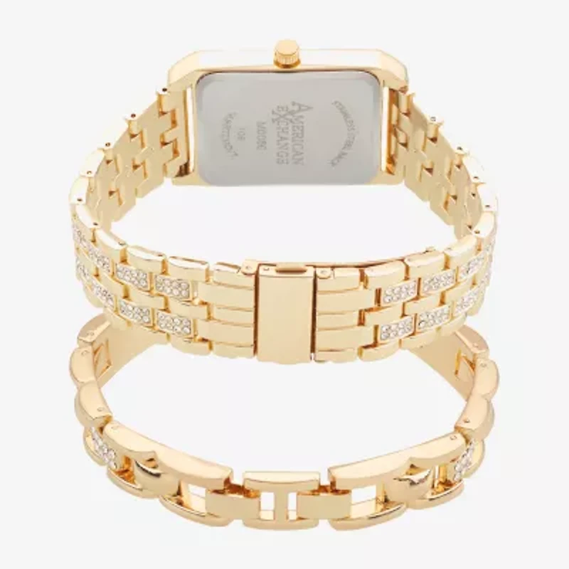 American Exchange Mens Gold Tone Bracelet Watch M0050g-42-X27