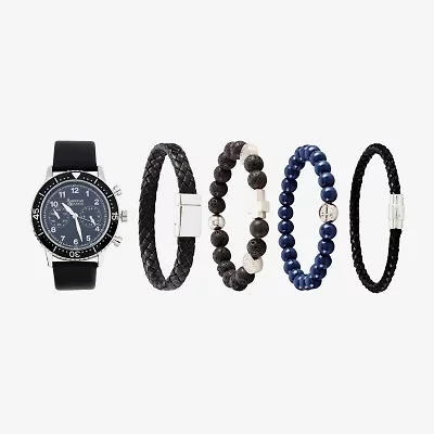 American Exchange Mens Black Strap Watch 9792s-42-J02