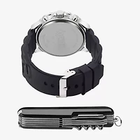 American Exchange Mens Black Strap Watch 9714s-42-G02