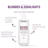 Goldwell Dualsenses Blondes & Highlights Anti-Yellow Shampoo 33.8 oz.