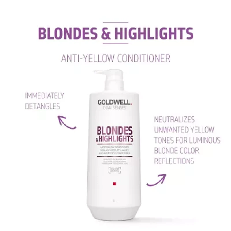 Goldwell Dualsenses Blondes & Highlights Anti-Yellow Conditioner 33.8 oz.