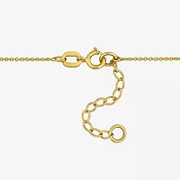 Womens White 10K Gold 17 Inch Y Necklace