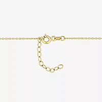 Womens White 10K Gold 17 Inch Y Necklace