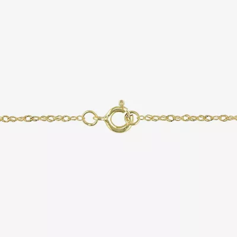 Womens White Cultured Freshwater Pearl 14K Gold Heart 17 Inch Pendant Necklace