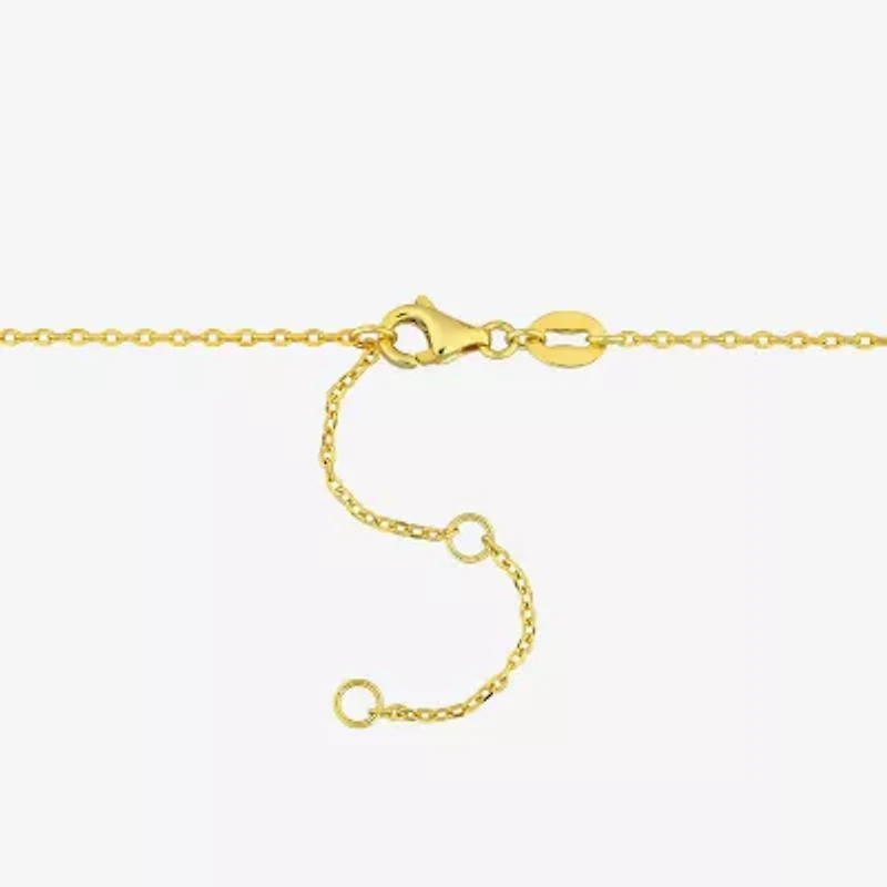 Womens White 18K Gold Over Silver 17 Inch Y Necklace