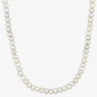 Womens White 16 Inch Strand Necklace
