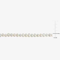 Womens White Sterling Silver 17 Inch Strand Necklace