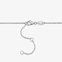 Womens Blue Sapphire Sterling Silver 16 1/2 Inch Beaded Necklace