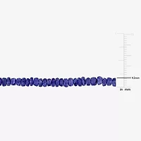 Womens Genuine Blue Sapphire Sterling Silver Beaded Bracelet