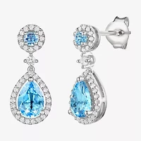 Womens Gemstone 14K Gold Over Silver Pear Drop Earrings